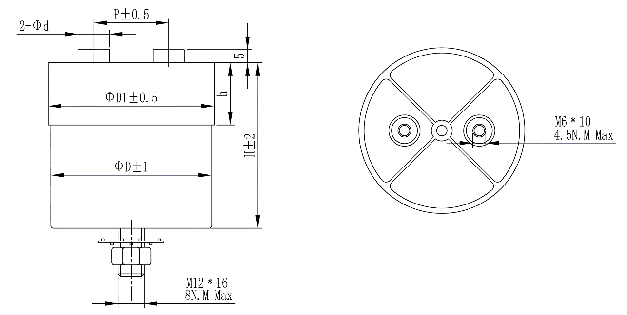 ADG (K2G) High Voltage Metallized DC Link Power Film Capacitor for Inverter(图1)