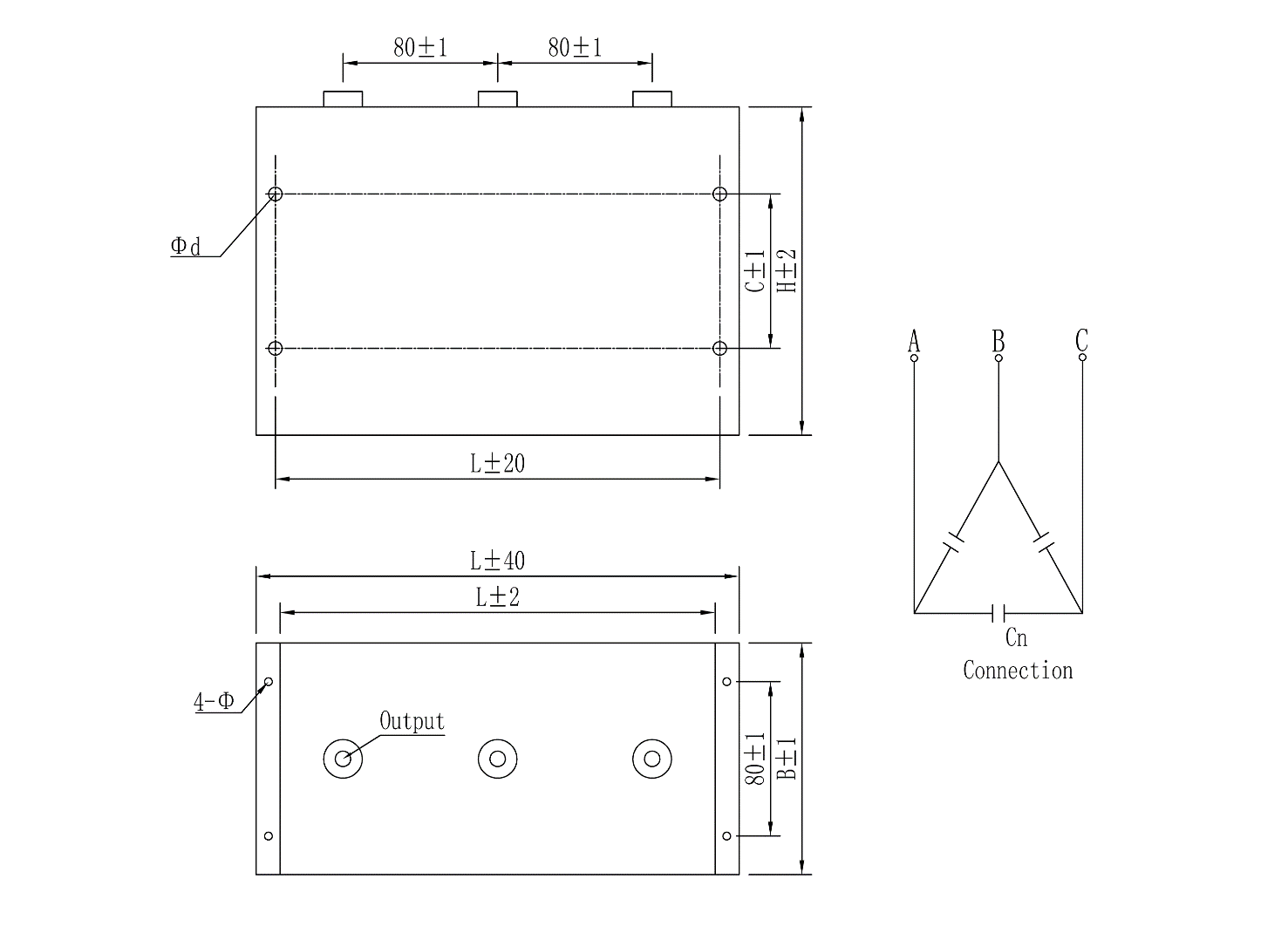 AFM (K9M) Three Phase AC Filter Capacitor for Power Factor Correction(图1)